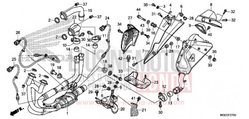 SILENCIEUX D'ECHAPPEMENT VFR1200FDF de 2015